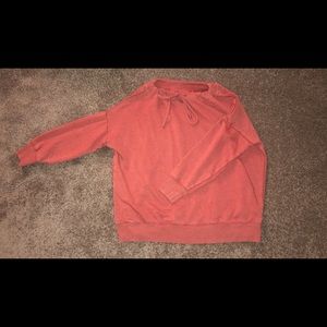 Oversized coral coloured sweatshirt